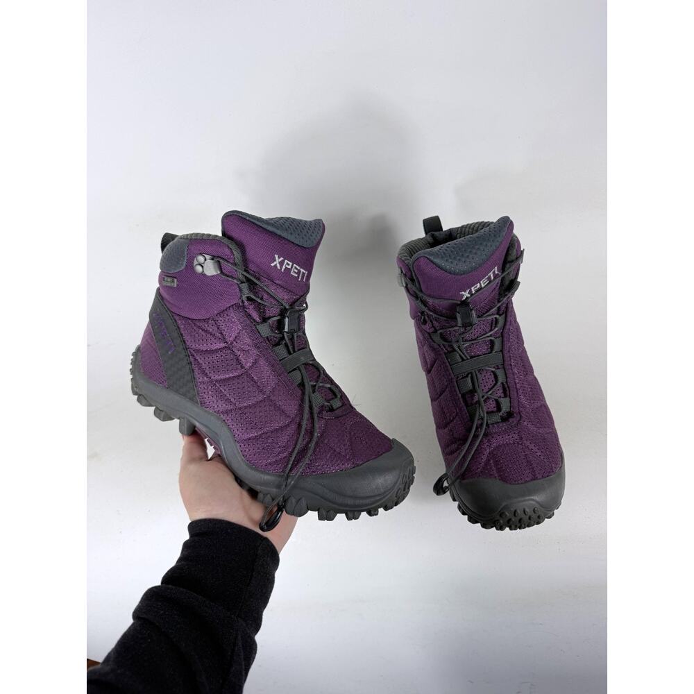 Xpeti Crest Thermo Waterproof Hiking Boots Women's 8 Purple Ankle Outdoor Winter